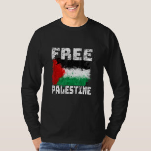 Vrij Palestina Vrij Gaza Palestina Vlag Arabisch T-shirt