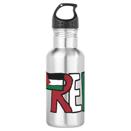 Vrij Palestina Waterfles (Voorkant)