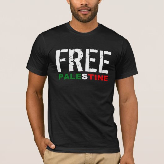Vrij Palestina - we bestaan T-shirt (Voorkant)