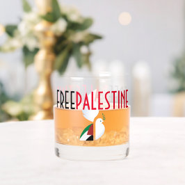 Vrij Palestina Whisky Glas
