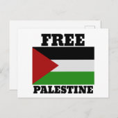 Vrij palestine briefkaart (Voorkant / Achterkant)