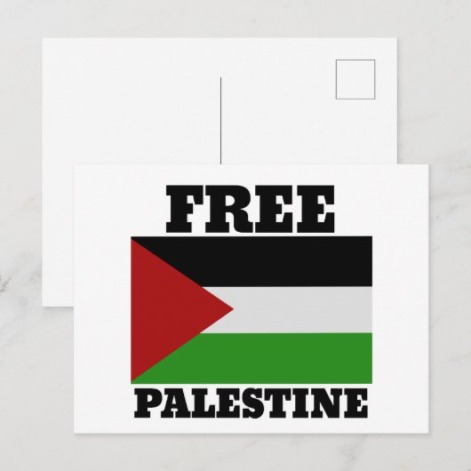 Vrij palestine briefkaart (Voorkant / Achterkant)
