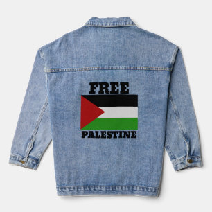 Vrij palestine denim jacket