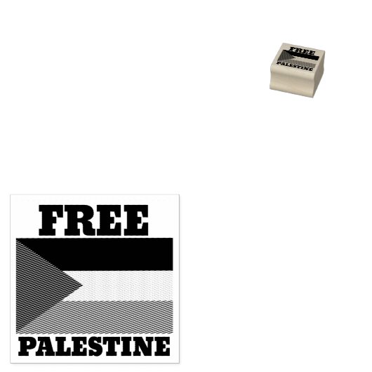 Vrij palestine rubberstempel (Gestempeld)