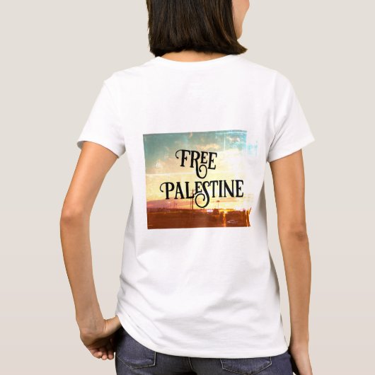 Vrij Palestine T-Shirt (Achterkant)