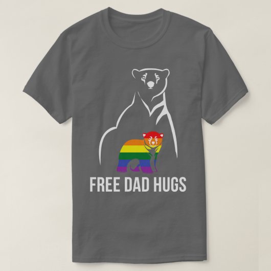 Vrij pap Hugs Gay Pride LGBT Rainbow-Mannen T-shirt (Design voorkant)
