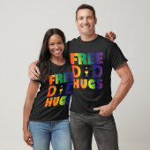 Vrij Pap Hugs LGBT Rainbow Pride Mannen Vrouwen T-shirt (Unisex)