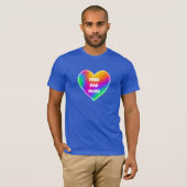 Vrij pap Hugs Rainbow Heart Mannen T-Shirt (Voorkant volledig)