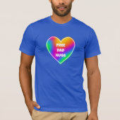 Vrij pap Hugs Rainbow Heart Mannen T-Shirt (Voorkant)