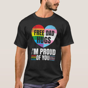 Vrij papa Hugs Ik ben trots op je Gay Transgender  T-shirt