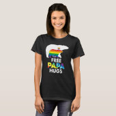 Vrij Papa Hugs Rainbow Beer Lgbt Pride Gay Lesbian T-shirt (Voorkant volledig)