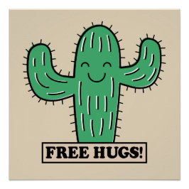 Vrij poster Cactus Hugs