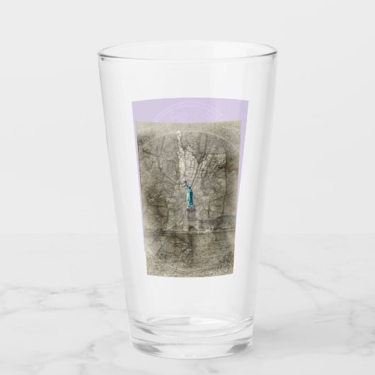 Vrij reiskaartenbeeld Pint Glass Tumbler (Voorkant)
