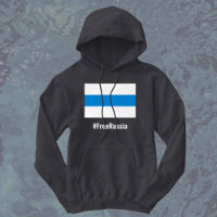 Vrij Rusland - Engels - Wit Blauw Wit Vlag