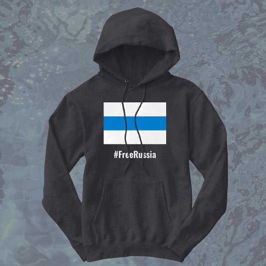 Vrij Rusland - Engels - Wit Blauw Wit Vlag Hoodie