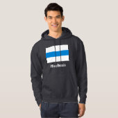 Vrij Rusland - Engels - Wit Blauw Wit Vlag Hoodie (Voorkant volledig)