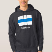 Vrij Rusland - Engels - Wit Blauw Wit Vlag Hoodie (Voorkant)