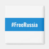 Vrij Rusland - Engels - Wit Blauw Wit Vlag Magneet (Voorkant)