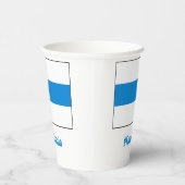 Vrij Rusland - Engels - Wit Blauw Wit Vlag Papieren Bekers (Rechts)