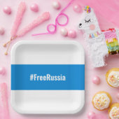 Vrij Rusland - Engels - Wit Blauw Wit Vlag Papieren Bordje (Feest)