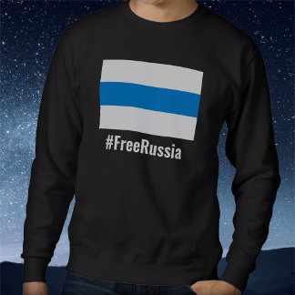 Vrij Rusland - Engels - Wit Blauw Wit Vlag Trui