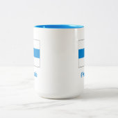 Vrij Rusland - Engels - Wit Blauw Wit Vlag Tweekleurige Koffiemok (Center)