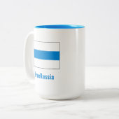 Vrij Rusland - Engels - Wit Blauw Wit Vlag Tweekleurige Koffiemok (Voorkant links)