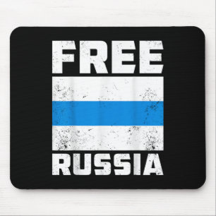 Vrij Rusland Nieuwe Russische vlag Wit Blauw Anti- Muismat