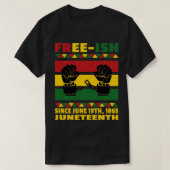 Vrij sinds 1865 Juneteenth African American Zijne T-shirt (Design voorkant)