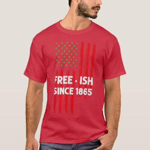 Vrij sinds 1865 juni Amerikaanse vlag Bl. T-shirt
