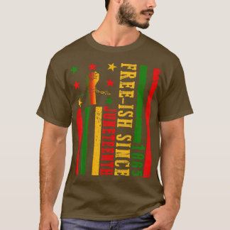 Vrij sinds 1865 met pan-Afrikaanse vlag voor juni T-shirt