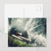 Vrij slapend op een mossy plekje in het bos briefkaart (Voorkant / Achterkant)