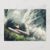 Vrij slapend op een mossy plekje in het bos briefkaart (Voorkant)