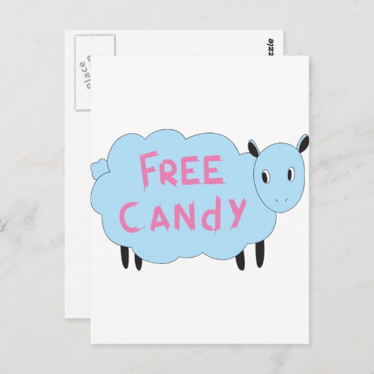 Vrij Snoep Briefkaart (Voorkant / Achterkant)