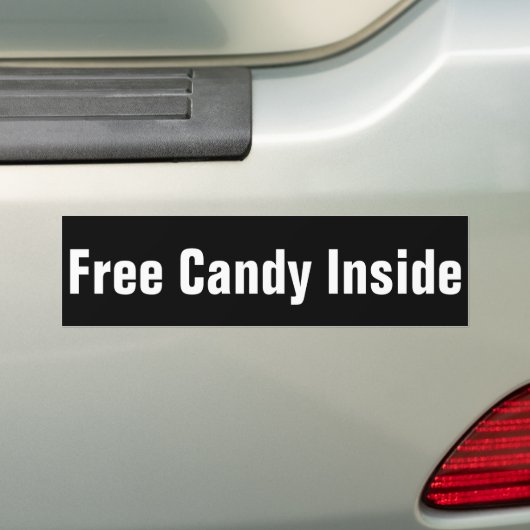 Vrij Snoep Bumpersticker (Op auto)