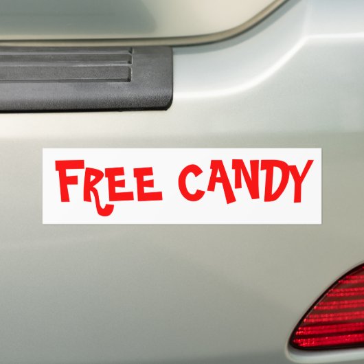 Vrij Snoep Bumpersticker (Op auto)