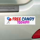 VRIJ Snoep VANDAAG!!! sticker (Op auto)