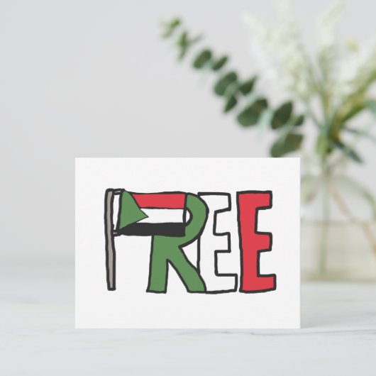 Vrij Soedan Briefkaart (Staand voorkant)