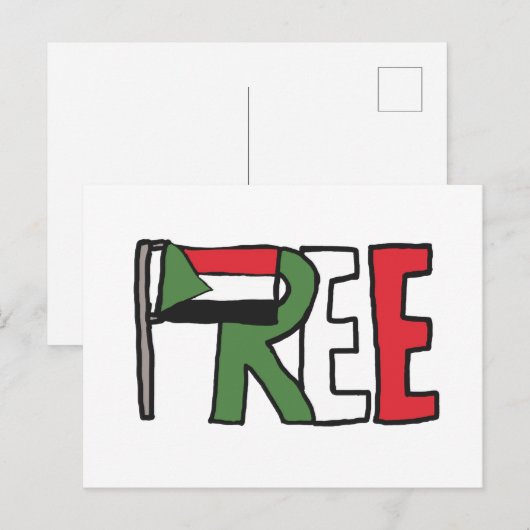 Vrij Soedan Briefkaart (Voorkant / Achterkant)