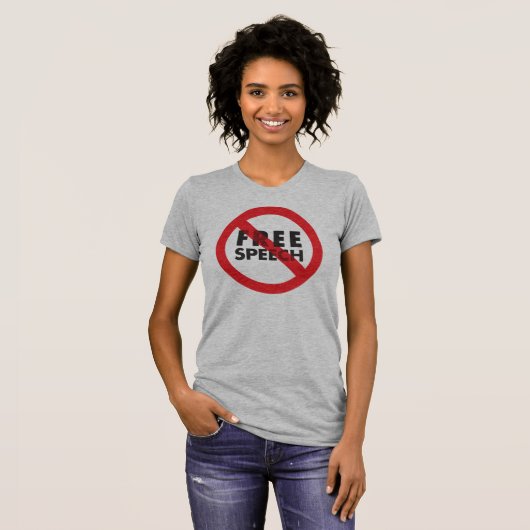 VRIJ SPEECH-T-shirt T-shirt (Voorkant volledig)