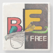 Vrij Stenen Onderzetter (Voorkant)