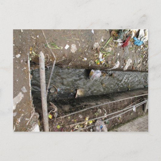 Vrij stromend afvalwater briefkaart (Voorkant)