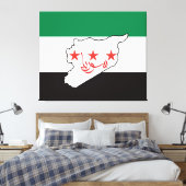 Vrij Syrië سورية حرة Canvas Afdruk (Insitu (Slaapkamer))