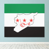 Vrij Syrië سورية حرة Canvas Afdruk (Insitu (Houten vloer))