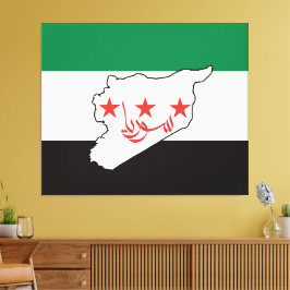 Vrij Syrië سورية حرة Canvas Afdruk