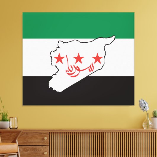 Vrij Syrië سورية حرة Canvas Afdruk (Insitu (Woonkamer))