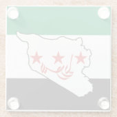 Vrij Syrië سورية حرة Glazen Onderzetter (Achterkant)