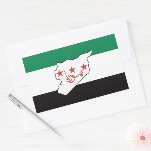 Vrij Syrië سورية حرة Rechthoekige Sticker (Envelop)