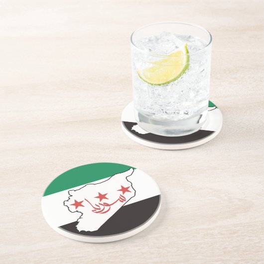 Vrij Syrië سورية حرة Zandsteen Onderzetter (Zijkant)