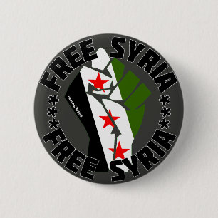 Vrij Syrië Ronde Button 5,7 Cm